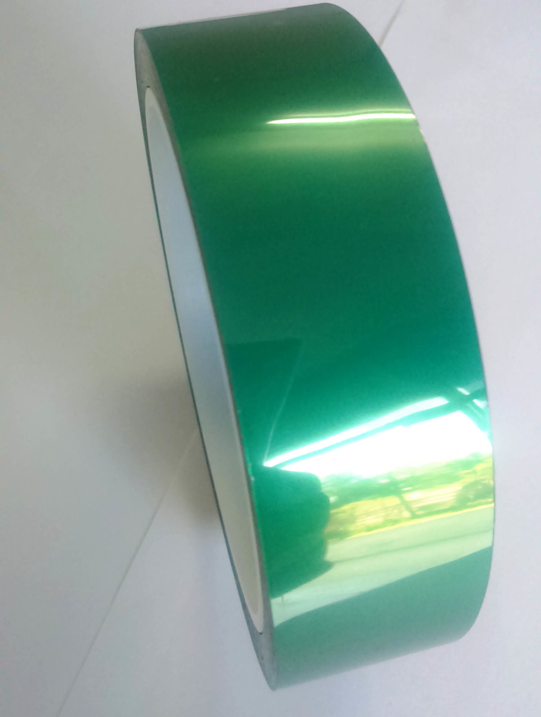 ISO9001 Dark Green Polyester Tape 85um With Silicone Adhesive For Coating