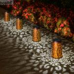 PC ABS Material Outdoor Solar Lamps IP55 OEM Solar Garden Lamps
