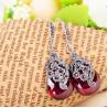 Buy cheap Retro Jewelry Thai 925 Silver with Marcasite Garnet Earrings(LR1036RED) from wholesalers