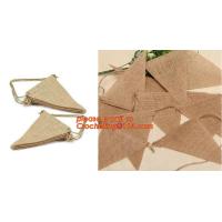 Buy cheap 3M Vintage wedding birthday party decoration Chic burlap linen lace jute garland product