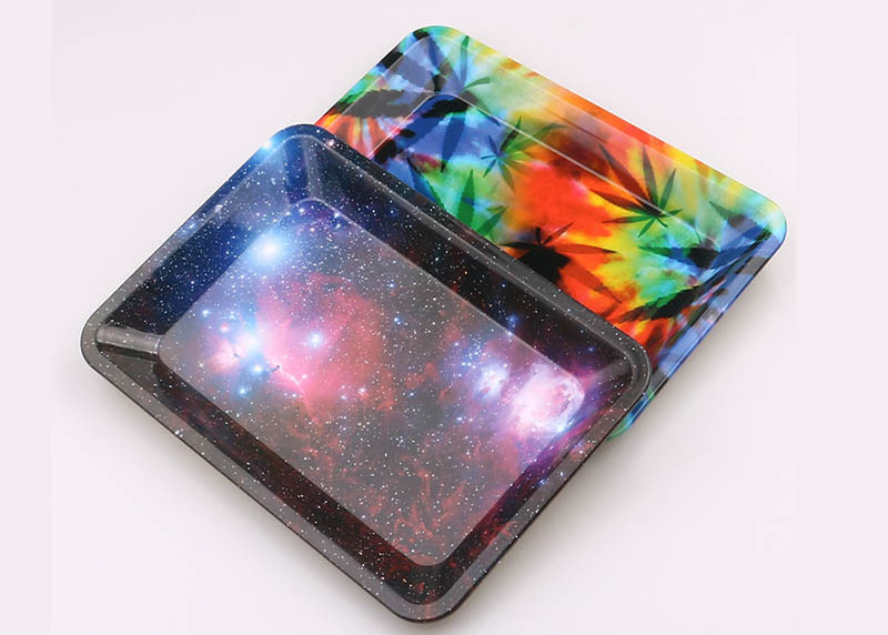 Smoking Pipe Accessories 180 * 125mm Star Weed Leaf Cigarette Tray