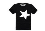 Silk Screen Printed Mens T - Shirts Crew Neck Double Color / Summer Apparel