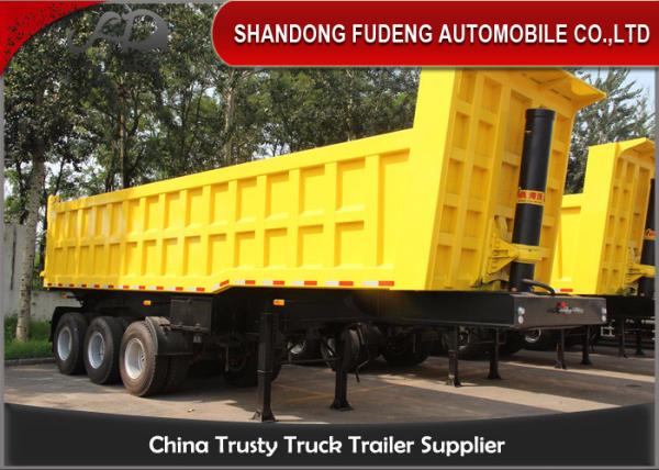 Buy cheap 3 / 2 Axle Dump Semi Trailer With WABCO Breaking Valve 100T Max Payload from wholesalers