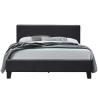 Buy cheap BSCI Black Faux Leather Upholstered Platform Bed With Headboard from wholesalers