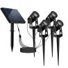 Buy cheap 6000K 100-200LM Solar Powered Garden Spike Lights / Solar Landscaping Spotlights from wholesalers