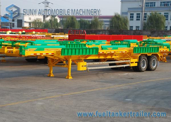 Buy cheap 65T Terminal Frame Container Flatbed Semi Trailer 40 ft 2 Lines Skeleton from wholesalers