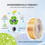 3D Printer Filament Silk Dual Color Purple Gold PLA 1.75MM Filament Toughness