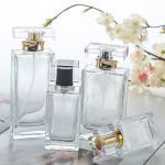 Silver Cap Aluminum Square Crystal Perfume Bottle 30ml 50ml 100ml