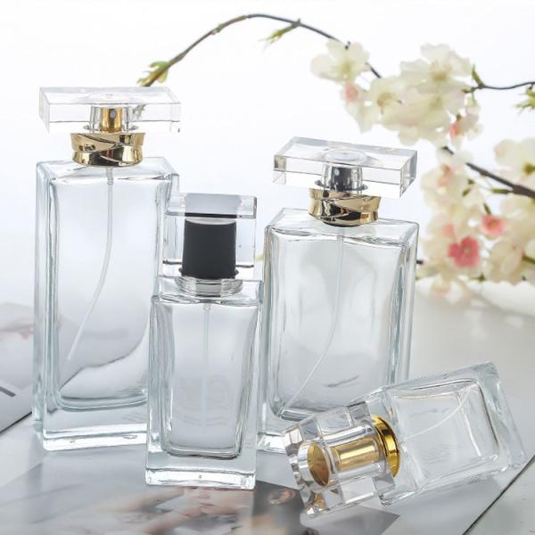 Buy cheap Silver Cap Aluminum Square Crystal Perfume Bottle 30ml 50ml 100ml from wholesalers