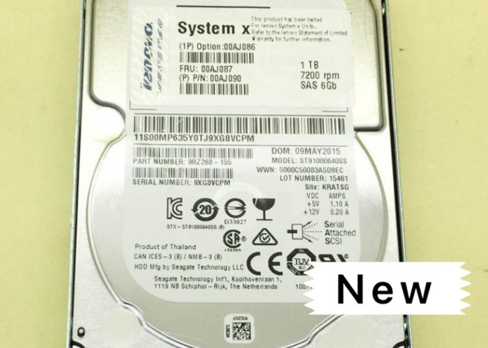 00AJ086 00AJ087 IBM Hard Disk 1T SAS 7.2K 2.5 M5 X6 00AJ141 Superior Data Integrity