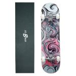 Adults Pro Skateboard Decks Human Skeleton Graphics Design Blue Pu Wheel