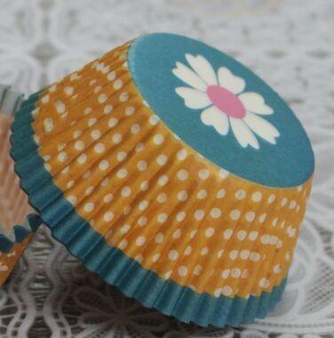 Buy cheap Blue Color greaseproof Cupcake liners wholesale from wholesalers