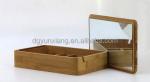 Wooden Bamboo Stash Box With Mirror Customized Jewellery Organiser Box