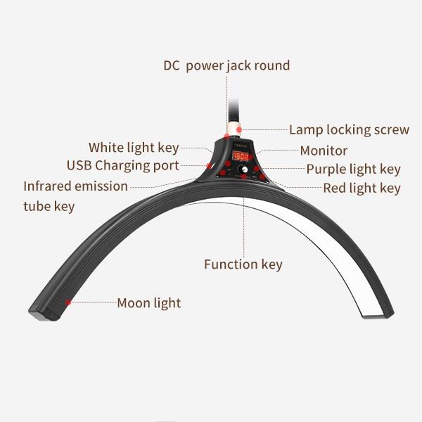 Buy cheap Fill Cri95 LED Half Moon Light With Infrared Emission Tube Skin Repair Lighting Set from wholesalers