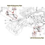 For Maserati Ghibli Levante Quattroporte M156 Right Oil Recovery Line OEM 282368