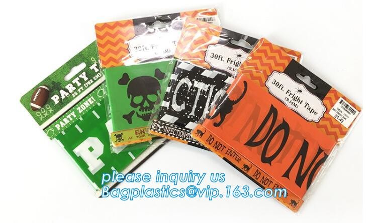 Caution Tape Halloween Red and White Banner Tape,EPI manufacturer in low price Halloween Caution Tape bagplastics packag