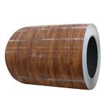 Wood Grain PPGI Steel Printech Color Coated Coil 1mm Marble Grain Surface