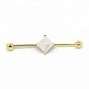 Buy cheap Orange and black acrylic flower industrial ear barbell piercing women jewelry from wholesalers