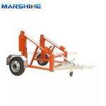 Self Loading Hydraulic Cable Drum Trailer Double Reel Customized