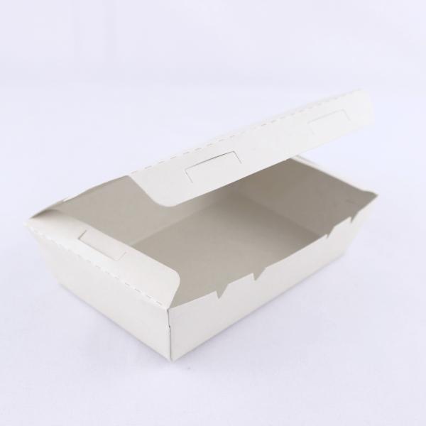 Buy cheap Corrugated Folding Disposable Food Packaging Box White Paper Container from wholesalers
