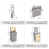 Buy cheap Shop Showcase Grey Wooden Boutique Edge Cabinet With Light Box For Branding Shop Display And Luxury Display Shelf from wholesalers