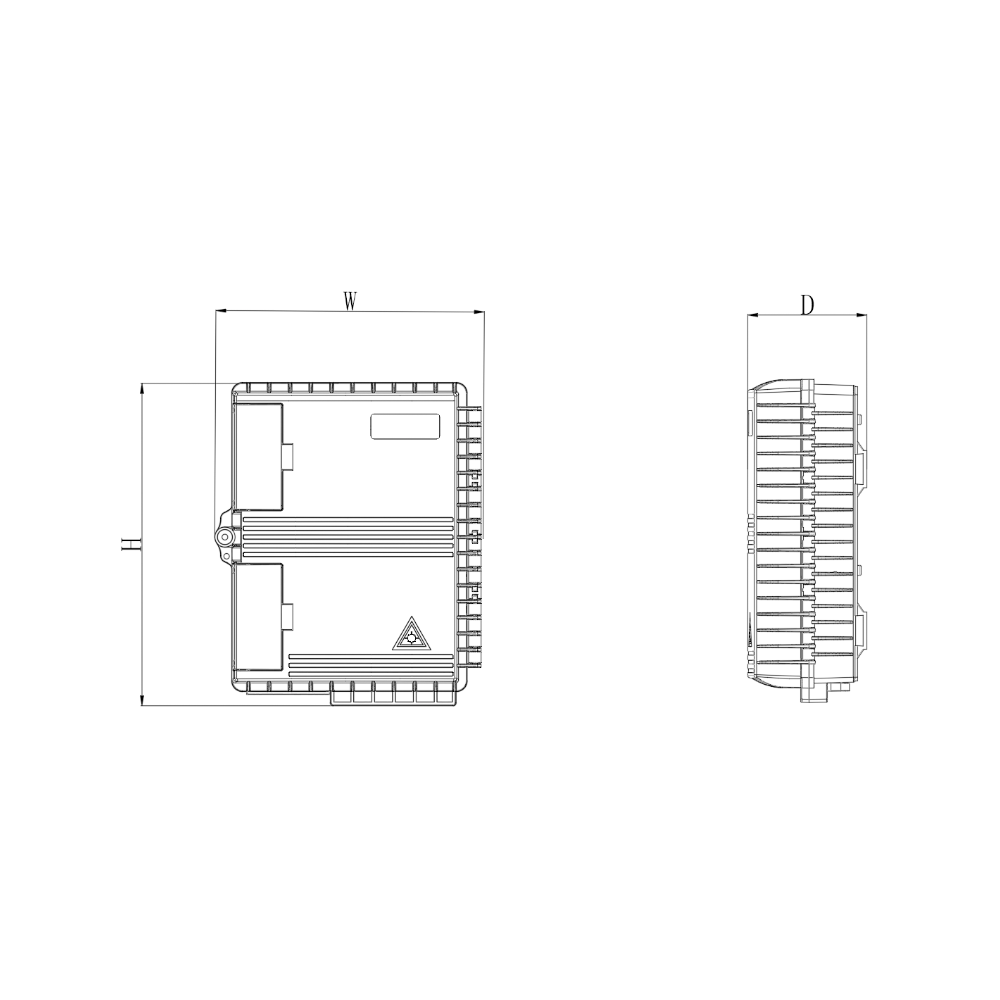 FFTX 24 Cores IP65 Fiber Distribution Box for Indoor/Outdoor Wall-Mounted/Pole-Mounted