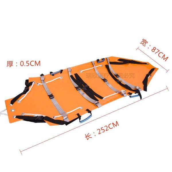 Orange Composite Plastic Foldable Rescue Stretcher for First-Aid Devices 250*84