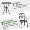 Buy cheap Cast Aluminum Balcony Furniture AJUNION 2 Seater Outdoor Bistro Set with Round Table from wholesalers