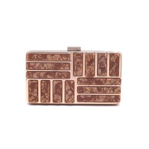 Buy cheap 18*10*4cm Gold Acrylic Handbag Frame With Chain Loops product