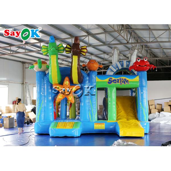 5.5x5x3.9mH Sea World Theme Children Inflatable Bounce Slide