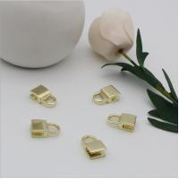 Buy cheap OEM design bag making accessories fashion light gold decorative metal lock parts product