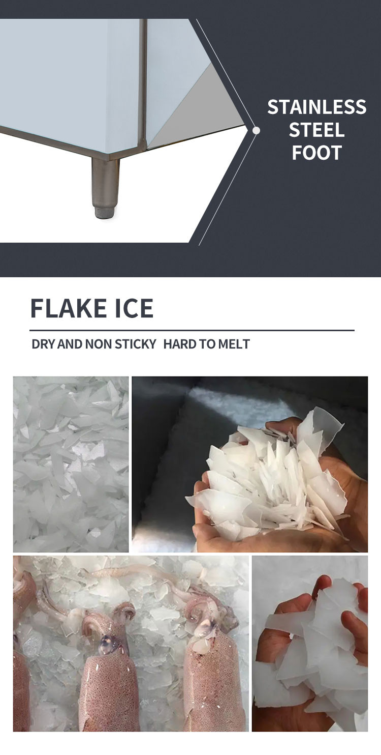 R404A Modular Ice Flaker 1.0T/24h Commercial Snow Ice Machine Fresh Salt Water