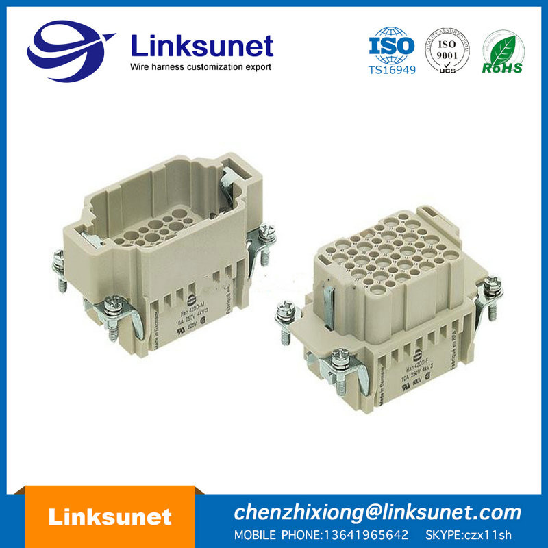 40A Harting Modular Connector Industrial Wire Harness 2P 09140022701 09120123001