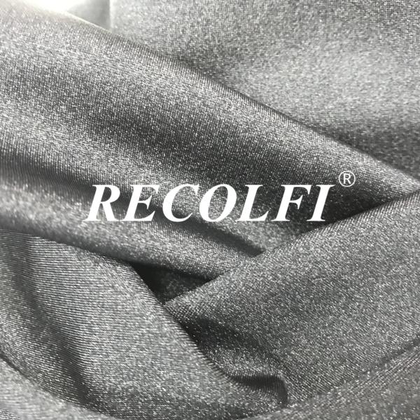 Buy cheap Black Recycled Tricot 4 Way Stretch Material For Yoga Pants Gym Wear from wholesalers