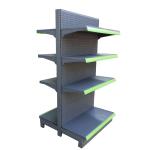 Middle Island Double Side Grey Shelf Factory Price steel supermarket shelves