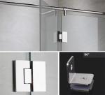 Shower Room Glass Door Round Pipe Hinge Easy Installation Adjustable