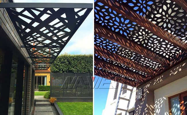 Black Aluminum Pergola Patio Canopy Prefabricated Deck Gazebo Canopy