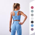 Gym Leggings Padded Sports Bra 2 Piece Yoga Set Seamless Yoga Set