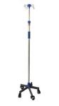 Stainless Steel Five Castors Adjustable Heavy Duty IV Drip Infusion Stand