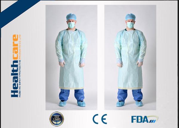 Buy cheap Simple Disposable Protective Gowns Long Sleeve Anti-blood Isolation Gowns With Thumbhole from wholesalers