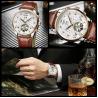 Buy cheap KINYUED Hot Sale Men Tourbillon Automatic Mechanical Watch Leather Strap Date Week Month from wholesalers
