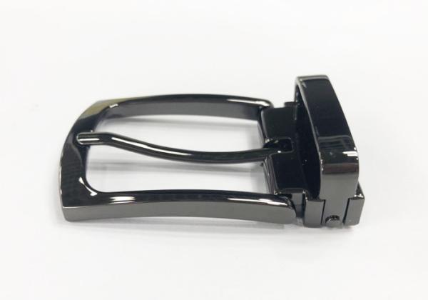 Brushed Gunmetal Replacement Belt Buckle / Nickel Free Reversible Clamp Belt