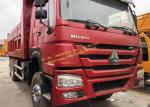 HOWO 10 Wheel Used Dump Truck , 375hp Horsepower Sinotruk Howo 6x4 Dump Truck