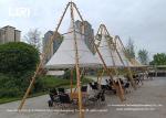 Waterproof Outdoor Wood Desert Tipi Bamboo Hotel Tents Poles for Party and Event