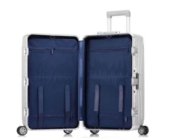 Multifunctional Aluminum Luggage Bags And Suitcases With Spinner Caster Unisex