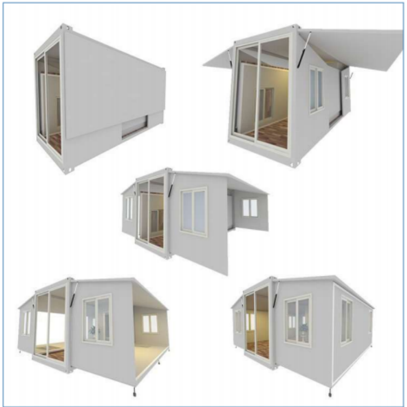 Expandable 3 Bedroom Prefab Container House Insulated Mobile Villa