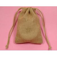 Buy cheap TUV 13cm Drawstring Pouch Bags Linen Jute Jewelry Burlap Gift Sacks SGS product