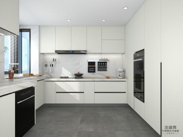 Buy cheap White Elegance Kitchen Cabinets With High-Low Sintered Stone Countertops from wholesalers