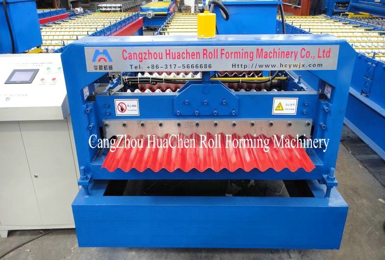 Roman Type Popular Glazed Tile Roll Forming Machine / Cold Roll Forming Machine