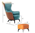 Modern Leisure Chair, Morder Leather Chair, Leather Upholstered Chair, Leather